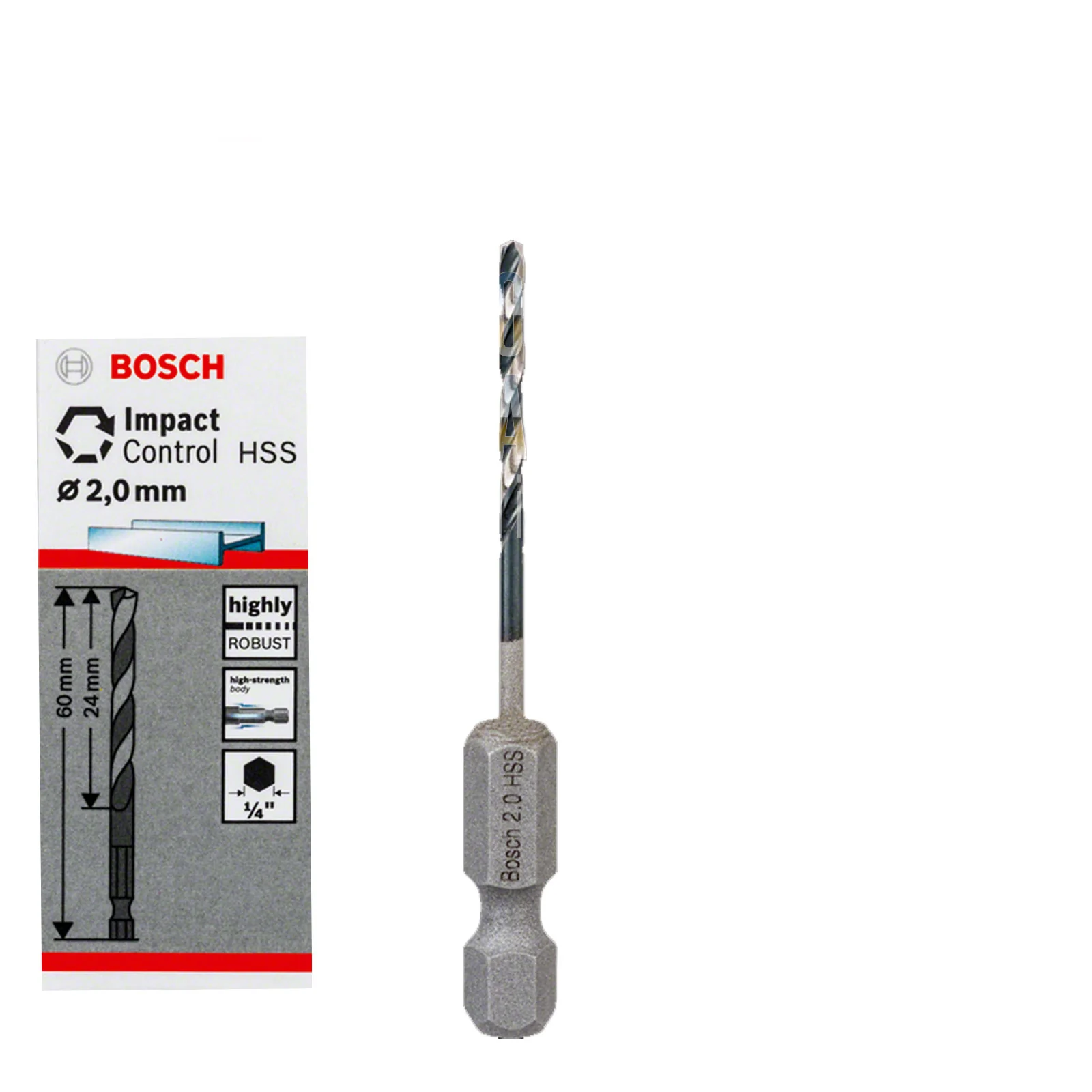 Bosch HSS HEX Shank Drill Bits Metal Steel 1/4" End Impact Control 2mm-10mm - Image 9