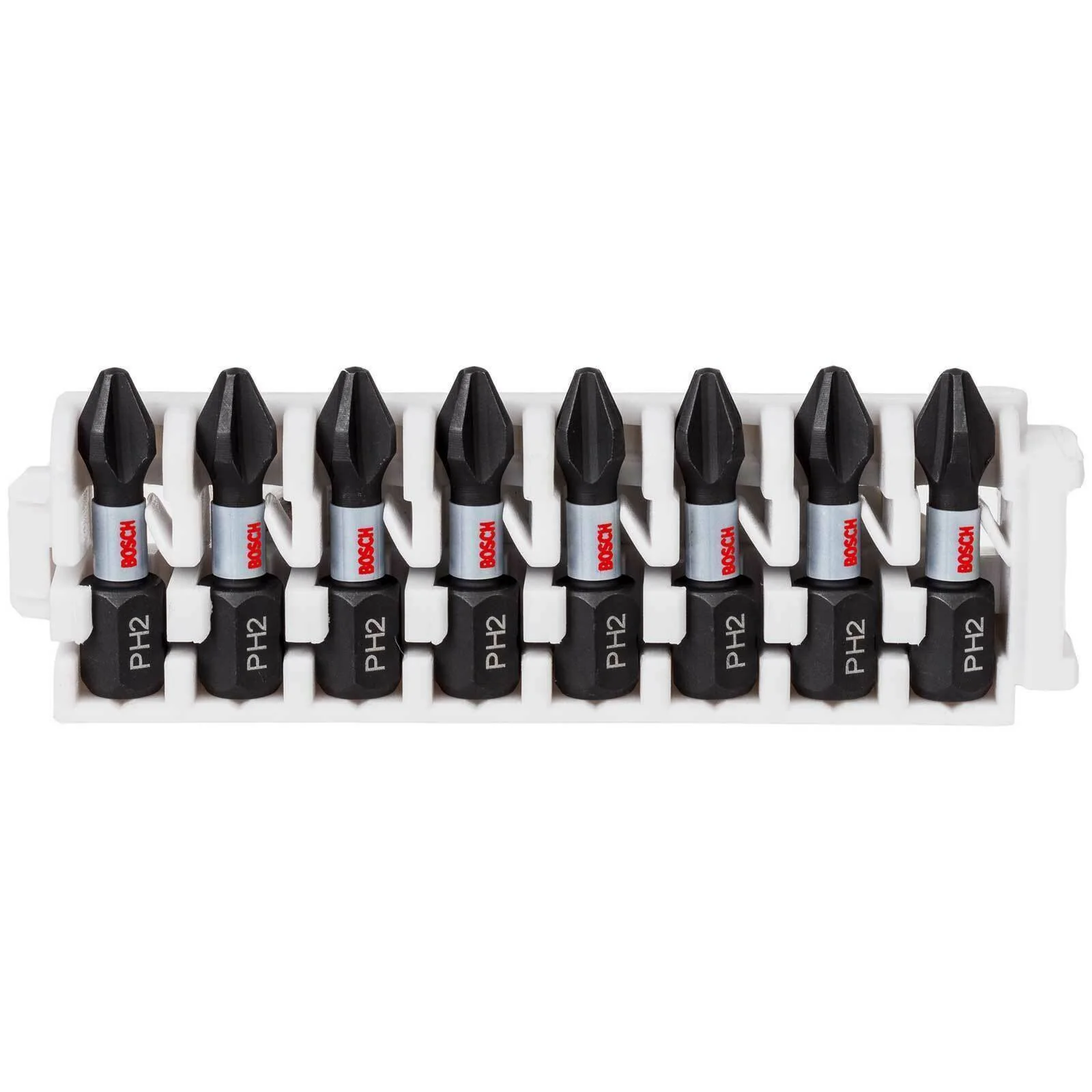 Bosch PH2 25mm x8 Impact Control Screwdriver Bits & Click Bit Holder 2608522324 - Image 2