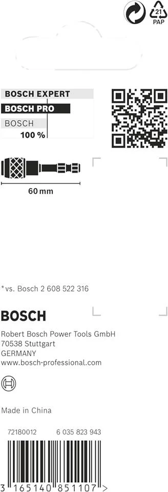 Bosch Quick Release Screwdriver Magnetic Bit Holder 60mm Pro Impact Control - Image 5