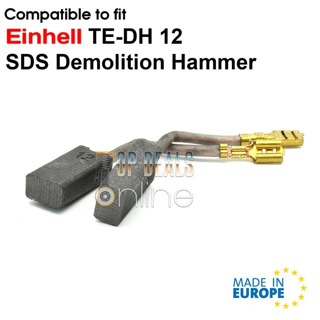 Carbon Brushes for Einhell TE-DH 12 SDS-Max Demolition Hammer Drill - Image 2