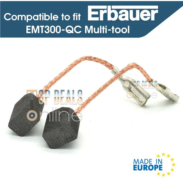 Carbon Brushes for Erbauer EMT300-QC Multi-tool 220-240V - Made in the EU - Image 2