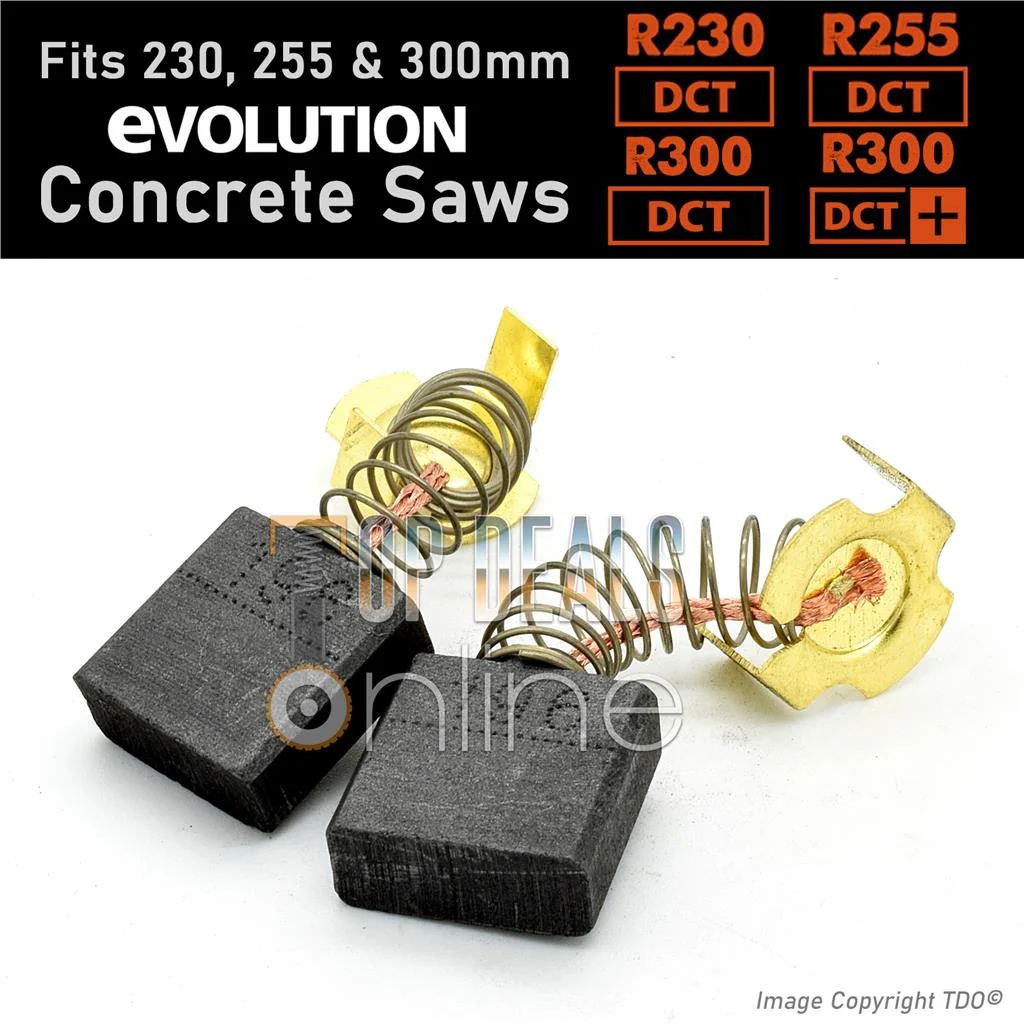 Carbon Brushes for Evolution Electric Concrete Saw R230DCT R255DCT R300DCT + - Image 2