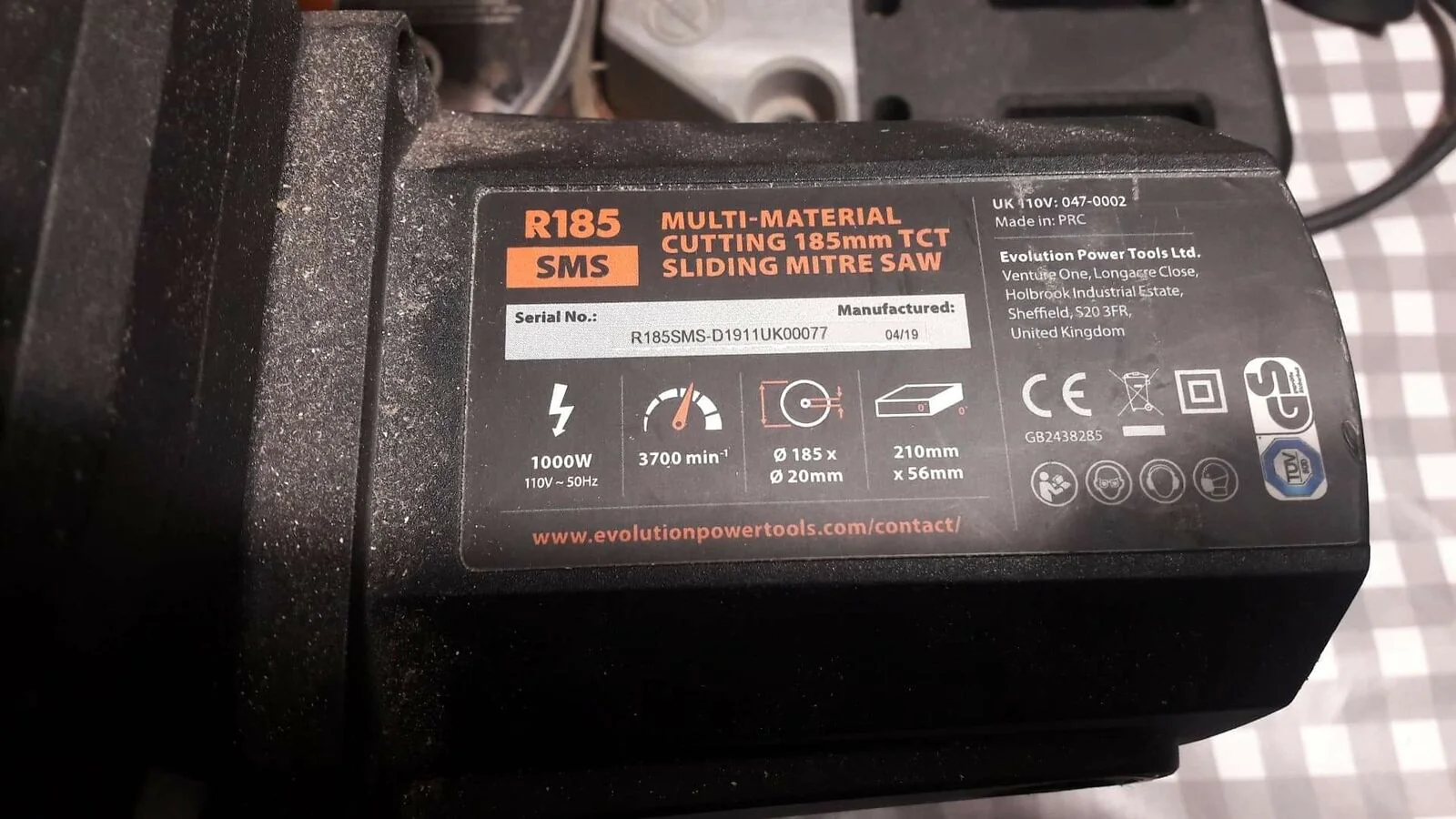 Carbon Brushes for Evolution R185SMS R185SMS+185mm TCT Sliding Mitre Saw - Image 3
