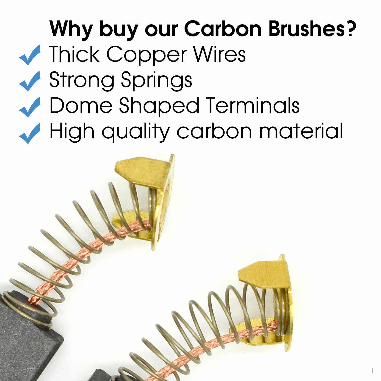 Carbon Brushes For Performance Power NLE10TS Table Saw 254mm 240v - Image 2