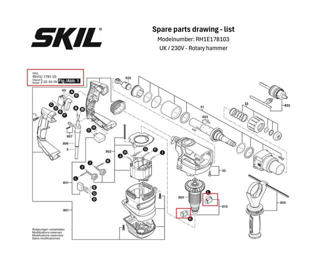 Carbon Brushes for Skil RH1U178103 SDS Plus Hammer Drill 1500w 240v - Image 2