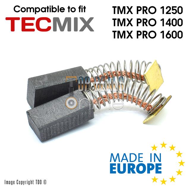 Carbon Brushes for TECMIX TMX PRO 1250 1400 1600 Paddle Plaster Mixers 110v 240V - Image 2