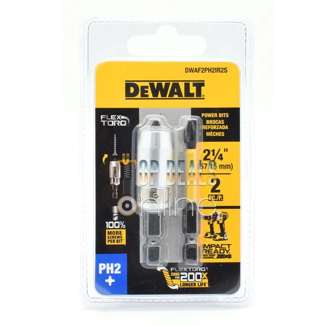 DeWALT FLEXTORQ Impact Magnetic Bit Holder PH2 57mm Screwdriver Bit Set - Image 3