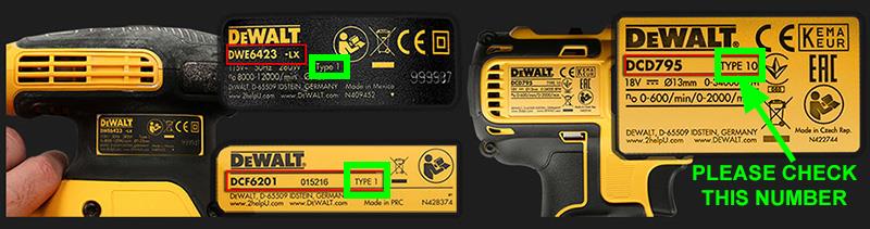 Carbon Brushes for Dewalt SDS Rotary Hammer D25033 D25133 D25134 Type 1 & 10 - Image 2