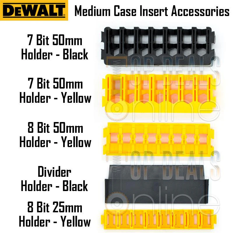 Dewalt TSTAK Mini Medium Cases ToughCase+ Stackable Accessory 25mm Bit holders - Image 3