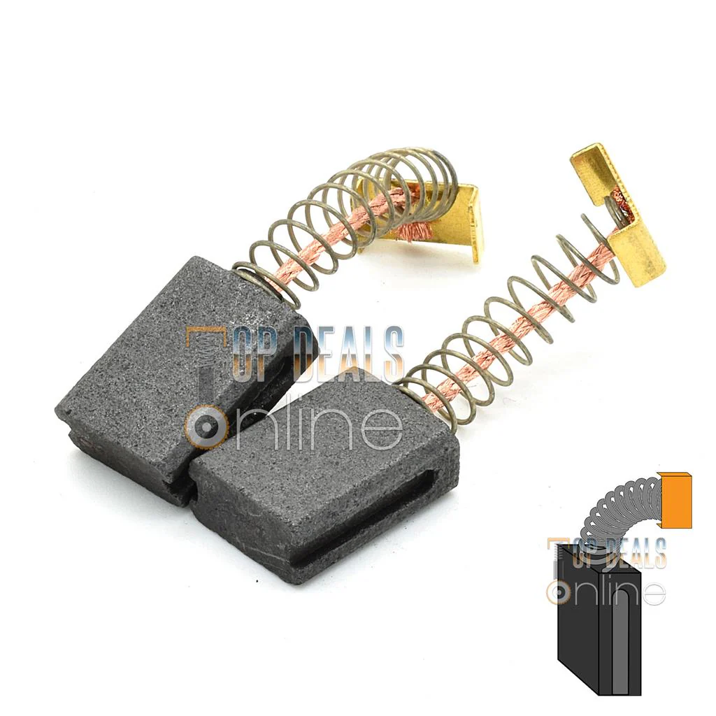 Generic Grooved Slot Carbon Brushes for various Power Tools Motor 6 x 12 x 16mm