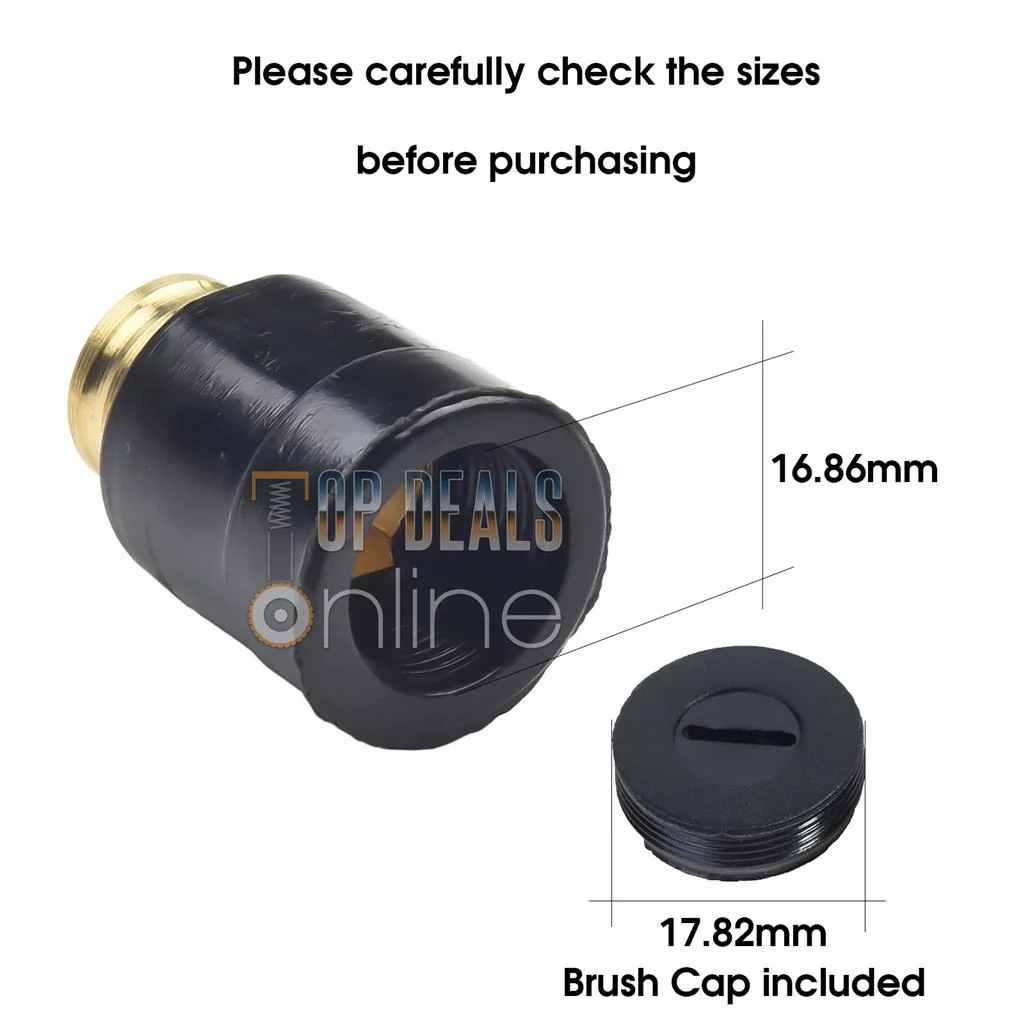 Generic Single Carbon Brush Holder & Screw Cap (1) for 7 x 11mm Carbon Brushes - Image 3