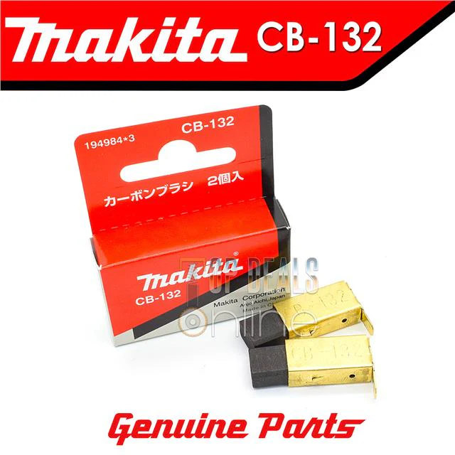 GENUINE Makita CB132 Carbon Brushes for KP0810C 1923H UC4041A UC4020A UC3020A - Image 2
