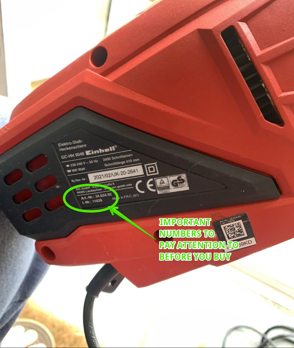 Grooved Carbon Brushes for Einhell Pole Hedge Trimmer GC-HH 9048 - Image 2