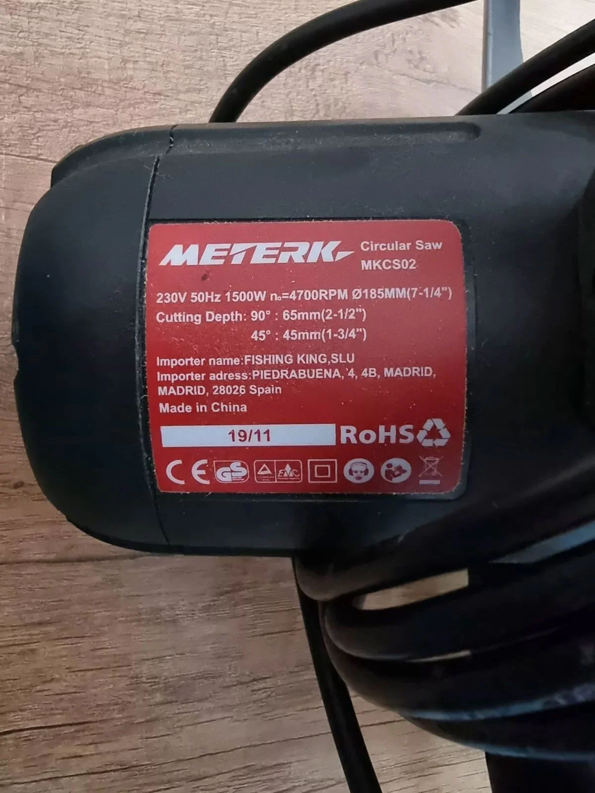 Meterk MKCS02 Carbon Brushes for 185mm Circular Saw 1500w - Image 2