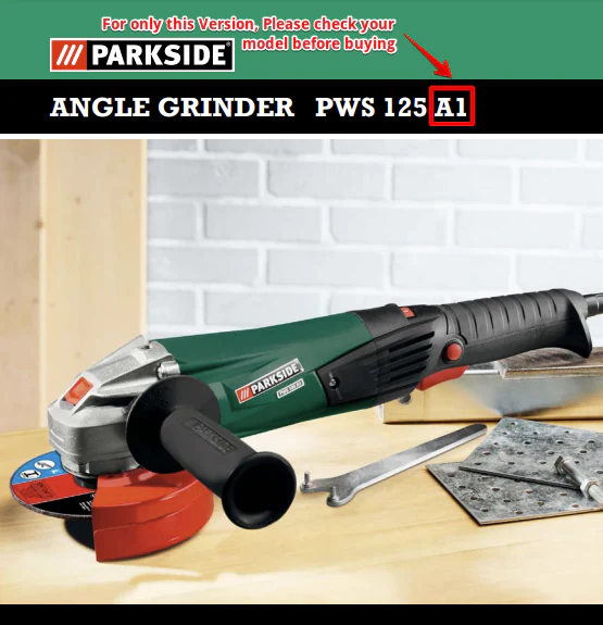 PARKSIDE PWS125 A1 PWS 125 A1 Carbon Brushes for 125mm Angle Grinder 240v - Image 3